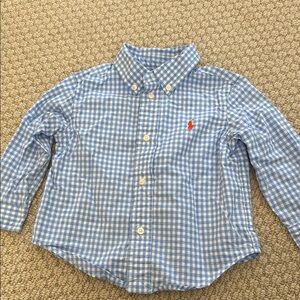 Ralph Lauren Blue and White Button Down Shirt